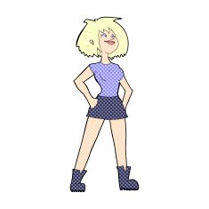 comic cartoon capable woman