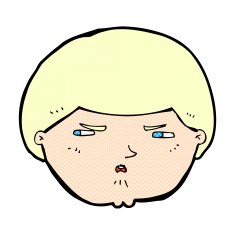 comic cartoon annoyed man