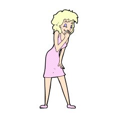 comic cartoon woman laughing