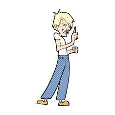 comic cartoon angry man arguing