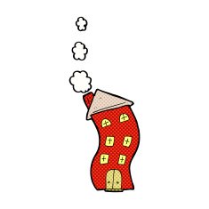 funny comic cartoon house