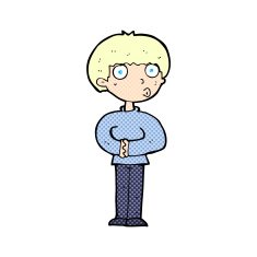 comic cartoon curious man N2
