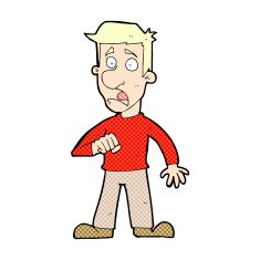 comic cartoon shocked man N3