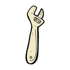 comic cartoon adjustable spanner N2