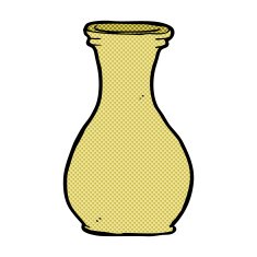 comic cartoon vase