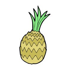 comic cartoon pineapple