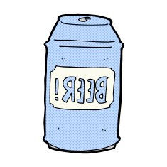 comic cartoon beer can