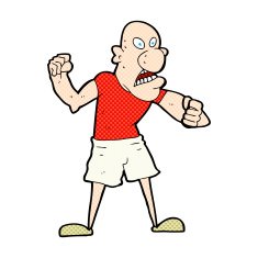 comic cartoon violent man N2