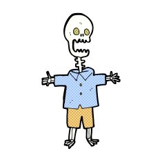 comic cartoon skeleton