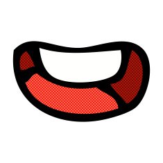 comic cartoon happy mouth