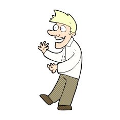 comic cartoon excited man