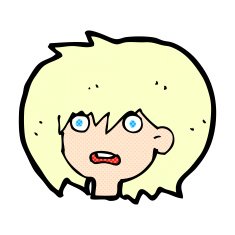 comic cartoon shocked expression N2