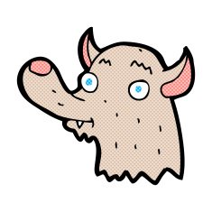 comic cartoon happy wolf