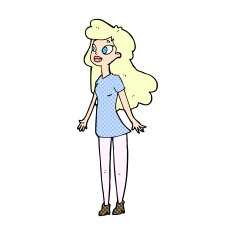 comic cartoon pretty girl