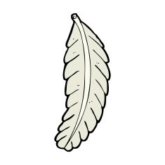 comic cartoon feather