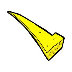 comic cartoon tick symbol