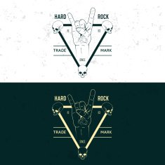 Badge symbol or logotype with hand N28