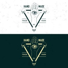 Badge symbol or logotype with hand N29
