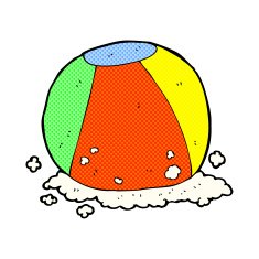 comic cartoon beach ball
