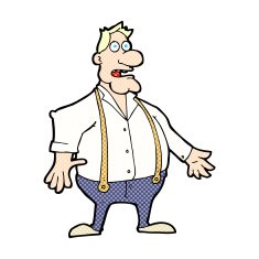 comic cartoon shocked man N4