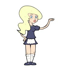 comic cartoon waitress