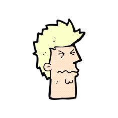 comic cartoon stressed out face