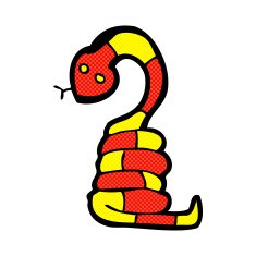 comic cartoon snake N2