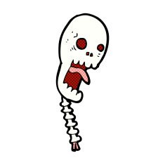 funny comic cartoon skull N2