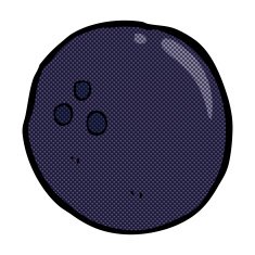 comic cartoon bowling ball