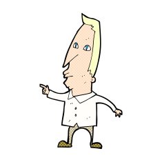 comic cartoon pointing man N2