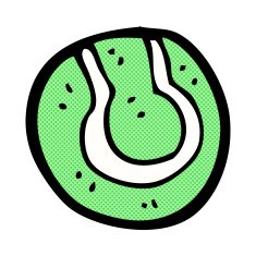 comic cartoon tennis ball