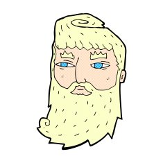 comic cartoon bearded man N3