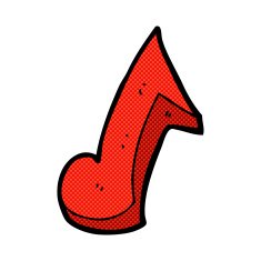 comic cartoon musical note N3