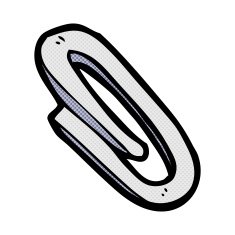 comic cartoon paperclip