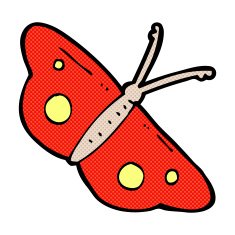 comic cartoon butterfly symbol N3