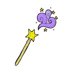 comic cartoon magic wand N3