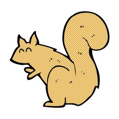 comic cartoon squirrel N2