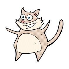 funny comic cartoon cat