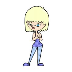 comic cartoon angry woman