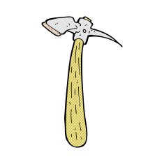 comic cartoon pick axe