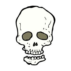 comic cartoon skull N2