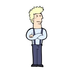 comic cartoon annoyed man N2