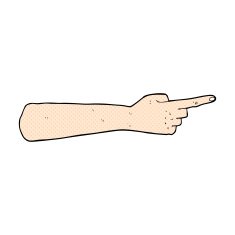 pointing hand comic cartoon N2