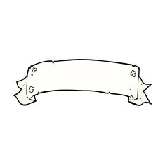 heraldry scroll banner comic cartoon