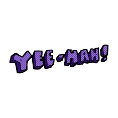 comic cartoon yeehah symbol