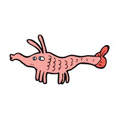 comic cartoon shrimp