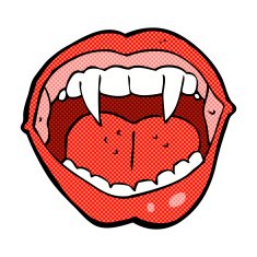 comic cartoon vampire mouth