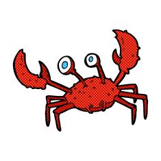 comic cartoon crab