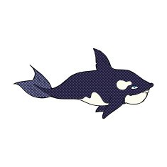 comic cartoon killer whale