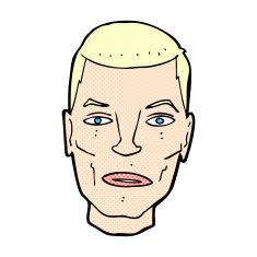 comic cartoon serious male face